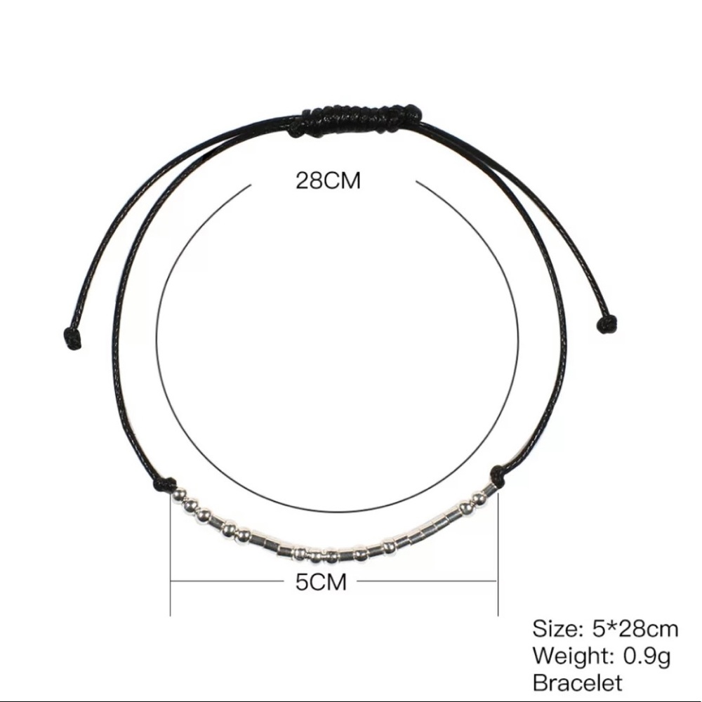 Morse code bracelet- multiple styles - Picture 6 of 6